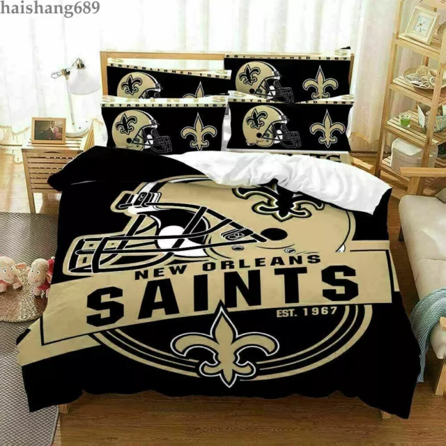 USA New Orleans Saints 3PCS Bedding Set Duvet Cover Pillowcases Comforter Cover