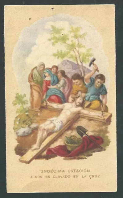 Estampa antigua de Jesus andachtsbild santino holy card santini