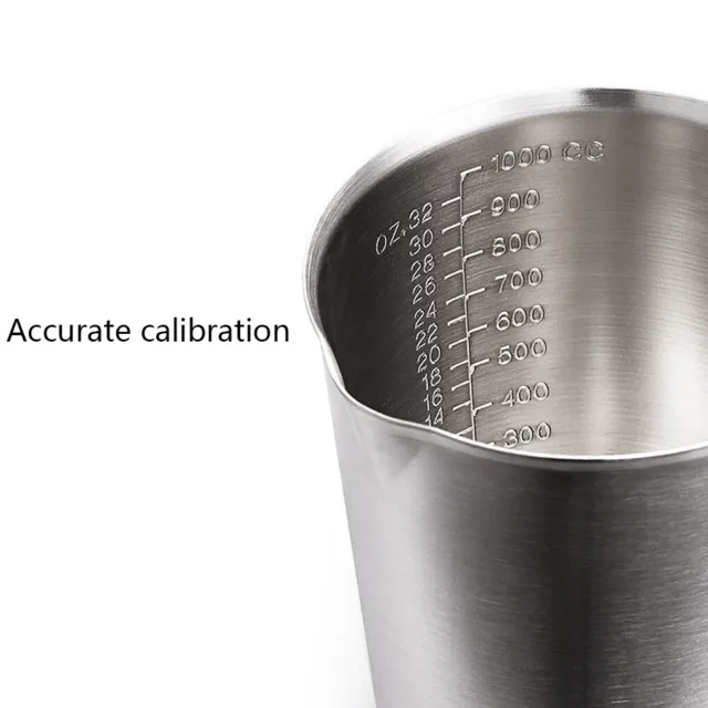 Stainless Steel Measuring Cup Scale Milk Tea Mug Kitchen Baking Measurement Tool