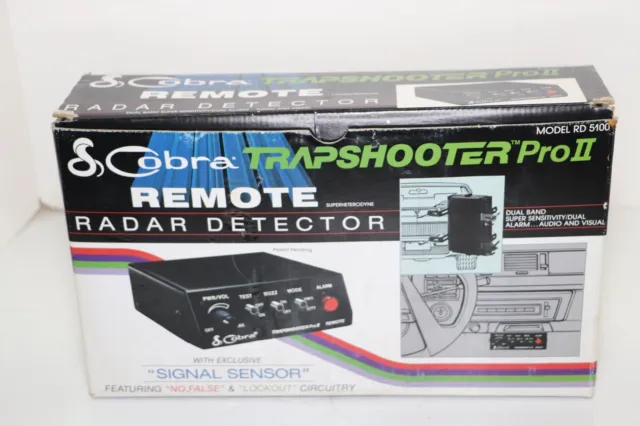 Brand New Cobra Trapshooter Pro II Rd 5110 Remote Dual Band Radar Detector