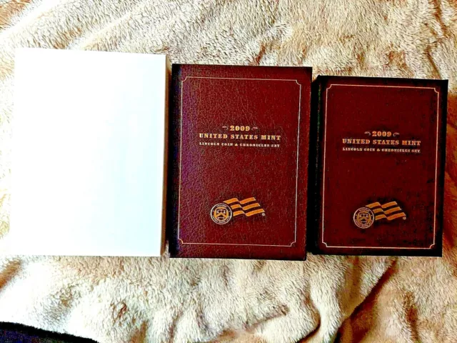 2009 Lincoln Coin And Chronicles Sets "Complete With All O G P & White Sleeve"
