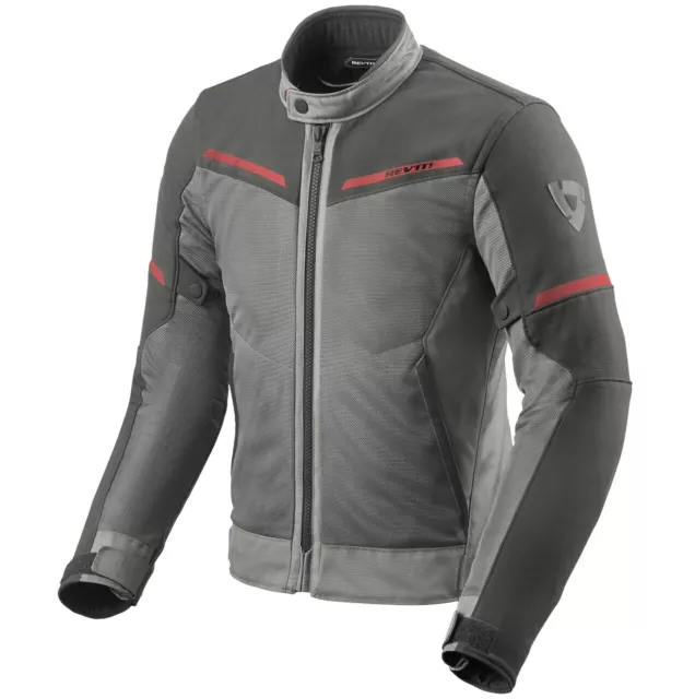 Veste D'Été Jacket Perforé Moto Rev' It Airwave 3 Gris Antr Rouge TG S