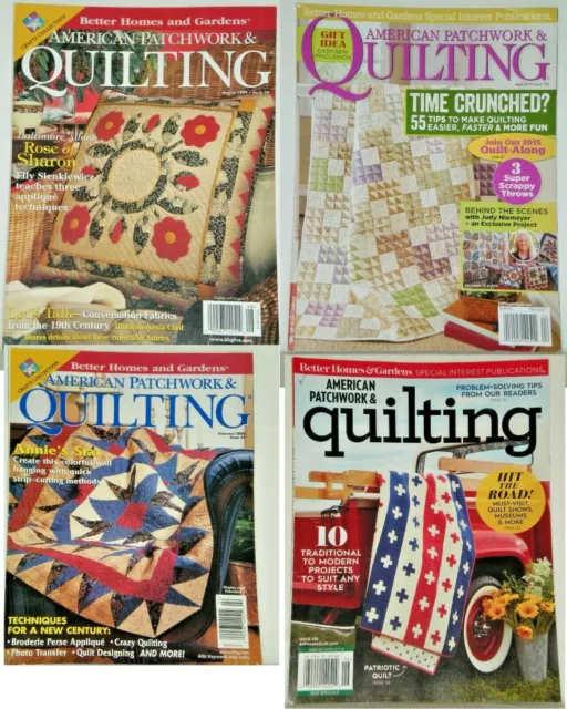 Lot of 4 ~ American Patchwork & Quilting Magazine ~ BH&G ~ Patterns & Projects