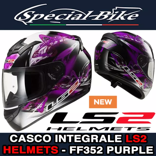 CASCO INTEGRALE LS2 Ff352 Purple Moto Donna Lady (Taglia Xl) EUR