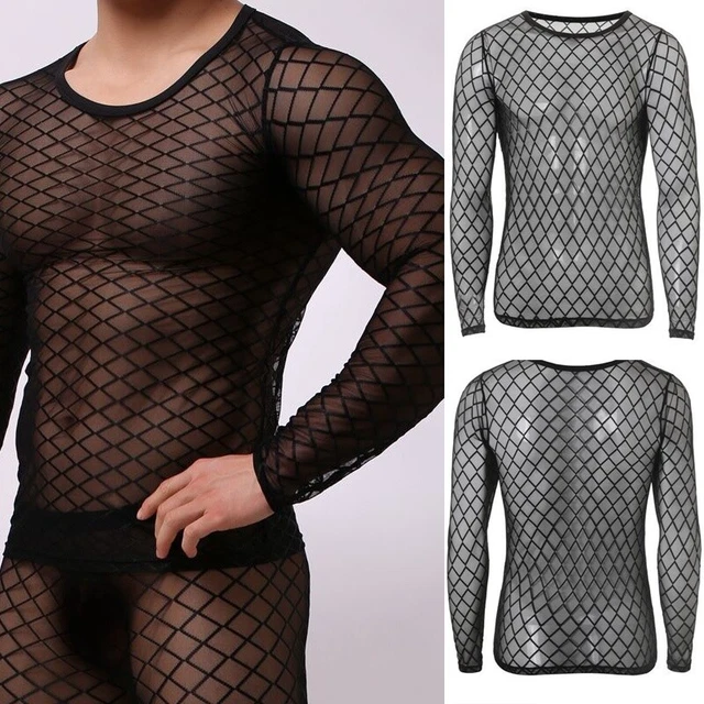 Chemise Homme Crochet Dentelle Florale - Manches Longues - Style Bohème