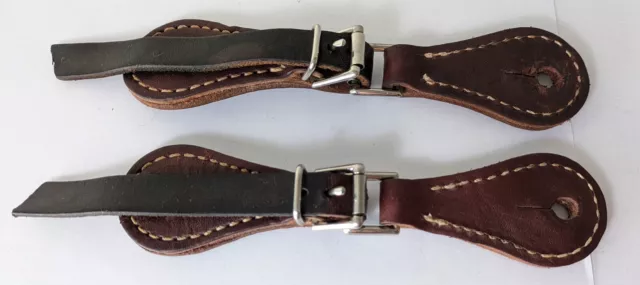 Pair Of Simple Leather Boot Spur Straps Western Cowboy Small Women’s