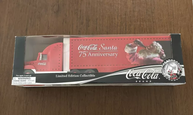 Coca-Cola Santa 75th Anniversary Lighted Semi Truck Limited Edition Collectible