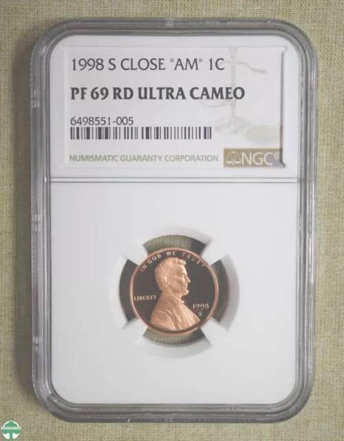 1998-S Lincoln Cent Close "Am"  - Ngc Pf 69 Red Ultra Cameo - Breathtaking Cameo