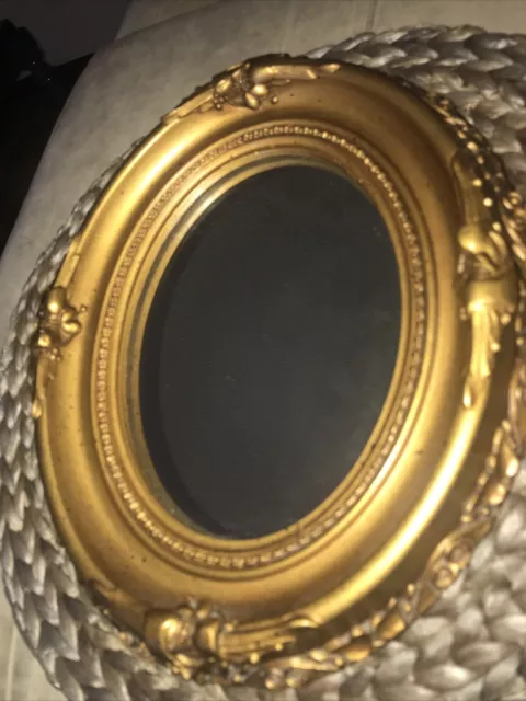 Hickory Manor House 12” Oval Mirror/Gold Leaf
