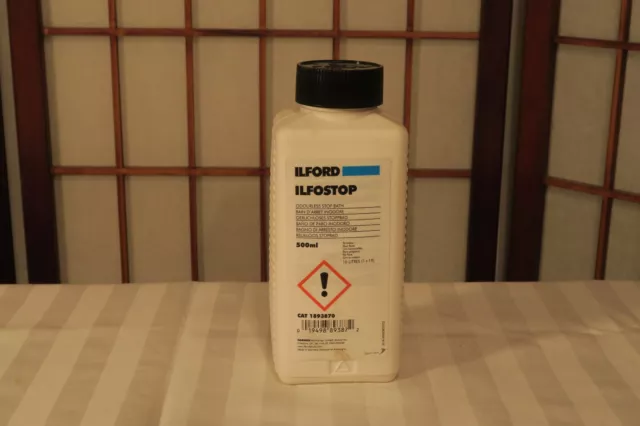 BAÑO DE PARADA ILFORD ILFOSTOP INODORO (500 ml) 0,5 LITROS PELÍCULA DE DESARROLLO CUARTO OSCURO