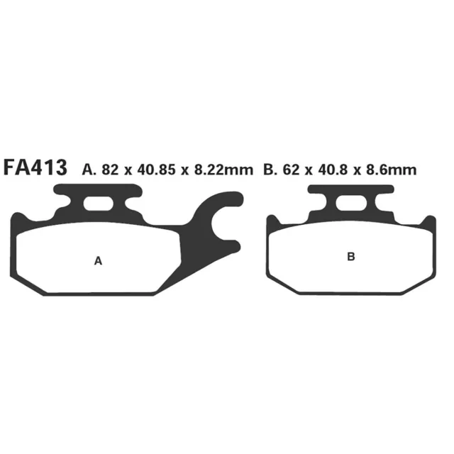 Coppia Pastiglie Ebc Sfa Sfa413 For Benelli 250 Caffe Nero 2012-2016