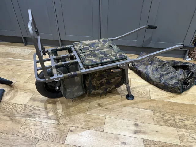 Fox Explorer Deluxe Barrow +Camolite Bags Fishing TT EXCLUSIVE CTR015 + extras