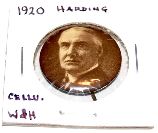 1920 WARREN HARDING campaign pin pinback political button president election
