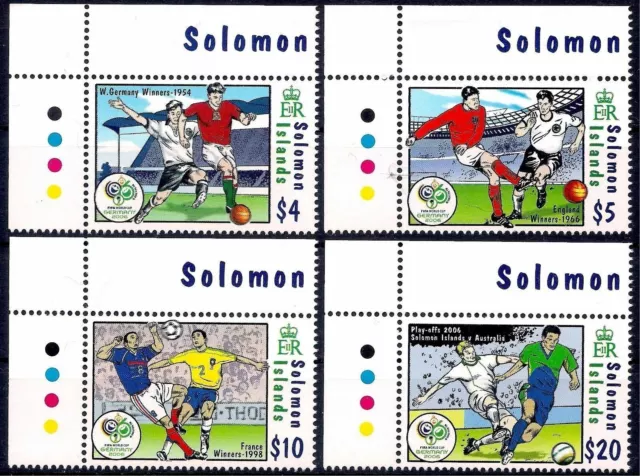 Solomon 2006 World Cup Football Germany Winners Players Sport Soccer 4v set MNH