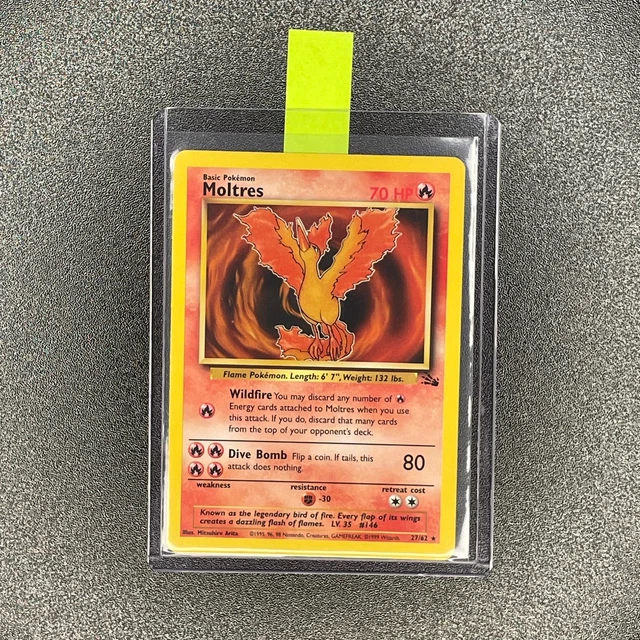 Moltres - 27/62 - Non-Holo - 1st Edition - Rare - Fossil Pokémon Card