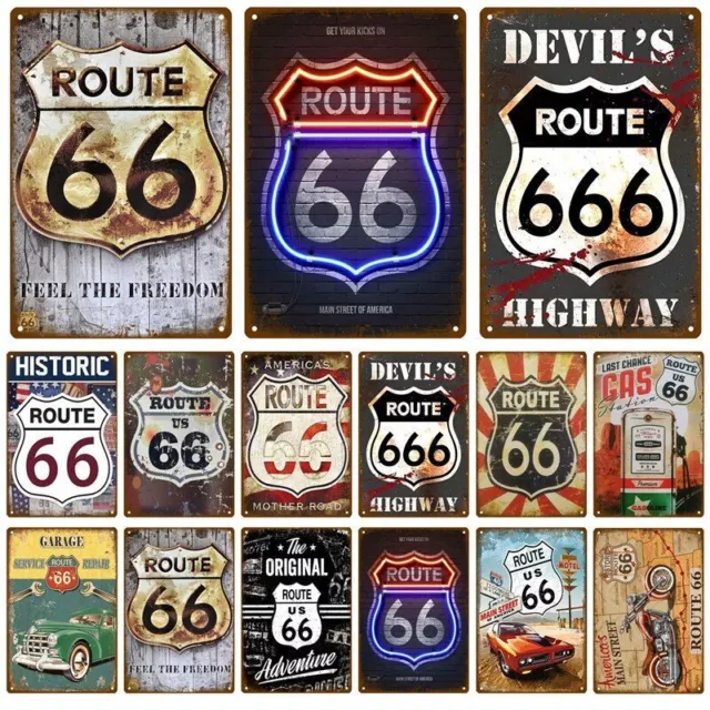 Metal Tin Sign Car Route Plate Plaque Durable Home Wall Art Decoration Poster