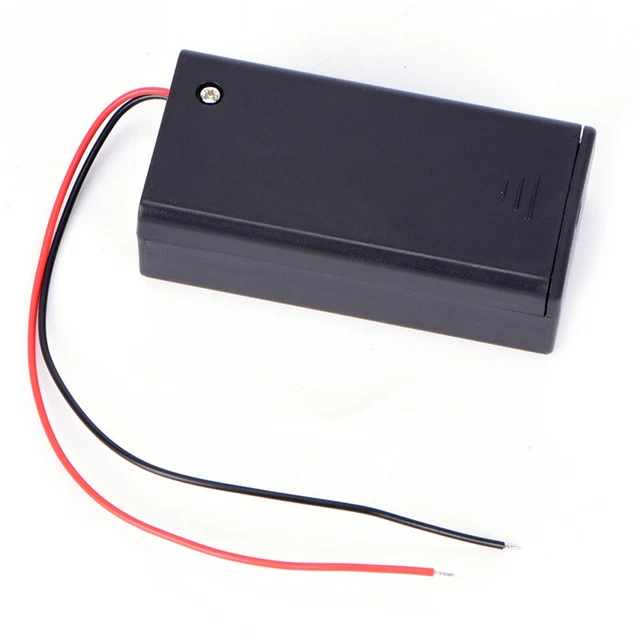 9V Volt PP3 Battery Holder Box DC Case With Wire Lead ON/OFF Switch Cover .nd