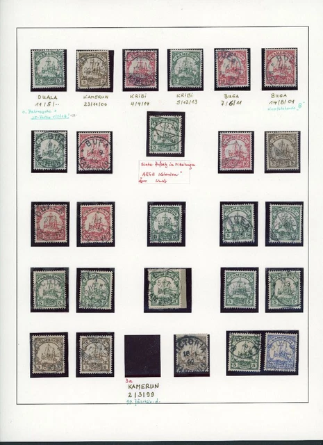Deutsche Kolonien Kamerun Lot aus einer Stempelsammlung siehe Bild