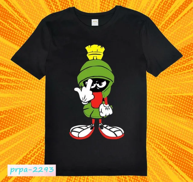 Black Marvin The Martian Funny T-Shirt Looney Tunes Shirt