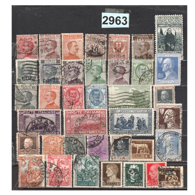 2963 ITALIE  LOT 38 TIMBRES Oblitérés DIFFERENTS