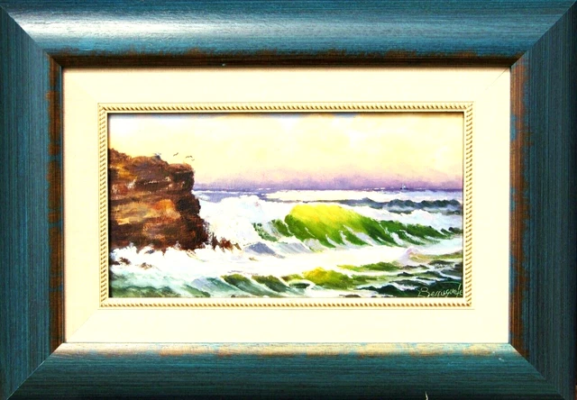 PINTURA AL OLEO ORIGINAL de BERRUGUETE “Mirando al mar,Tapia” Oil painting, á l’