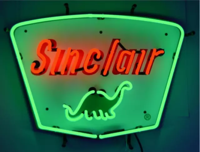 New Sinclair Dino Gasoline Neon Light Sign Beer Gift Bar Lamp 20"x16"