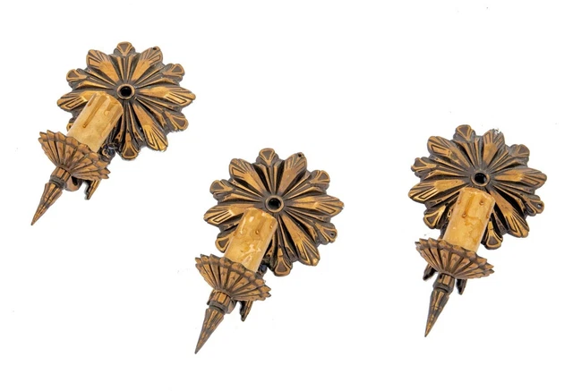 three matching original 1920s salvaged chicago wall sconces