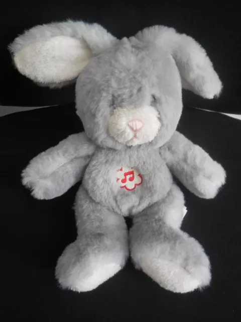 doudou peluche lapin gris blanc musical GIPSY - HS