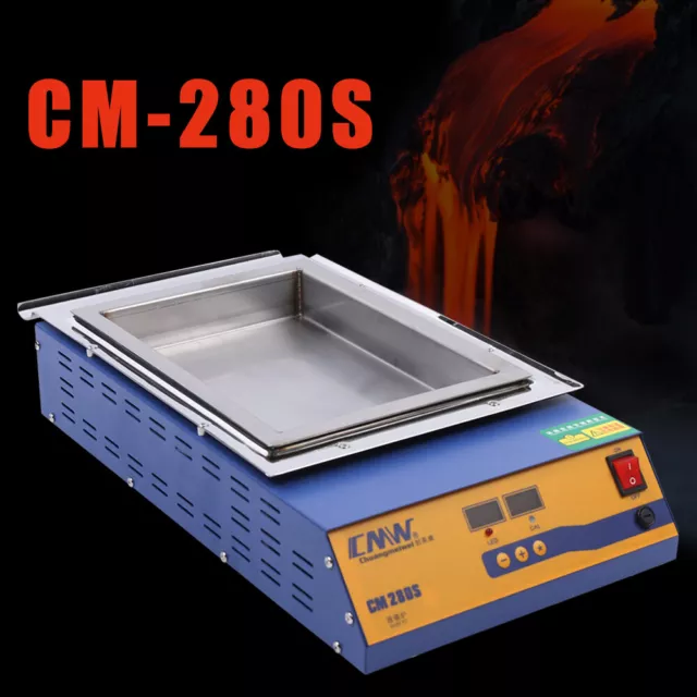 2000W Solder Pot Tin Melting Furnace Soldering Bath Station 280mm 400℃ 110V New