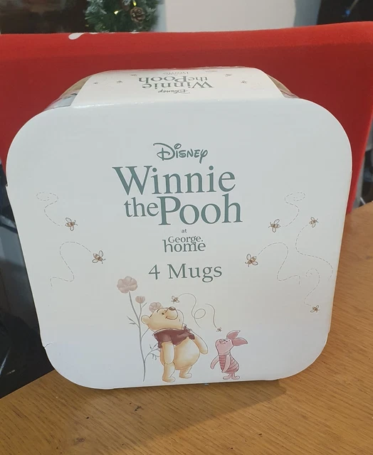 Brand New Set of 4 Disney Winnie The Pooh Coffee/Tea  Mugs - Time To Relax