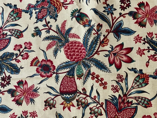 Colonial Williamsburg Foundation INDIENNE Fabric Jacobean Pineapple Document 7yd Colonial Williamsburg Foundation INDIENNE Fabric Jacobean Pineapple Document 7yd