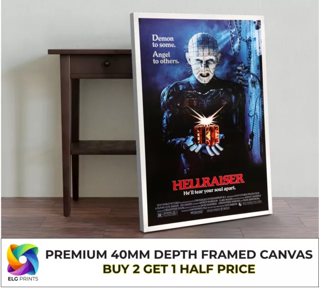 Hellraiser Classic Horror Movie Large CANVAS Art Print Gift A0 A1 A2 A3 A4