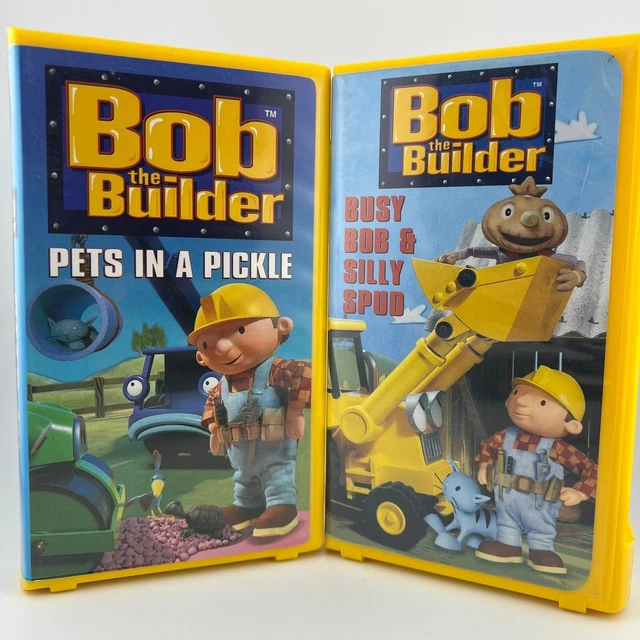 BOB THE BUILDER VHS Lot Busy Bob & Silly Spud AND Pets in a Pickle ...
