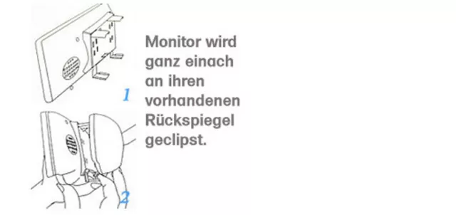 17,8 cm 7 pouces TFT MONITEUR RÉTROVISEUR INTÉRIEUR RÉTROVISEUR AUTO caméra de recul 2