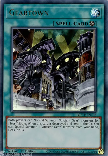 GFTP-EN108 Geartown Ultra Rare 1st Edition Mint YuGiOh Card