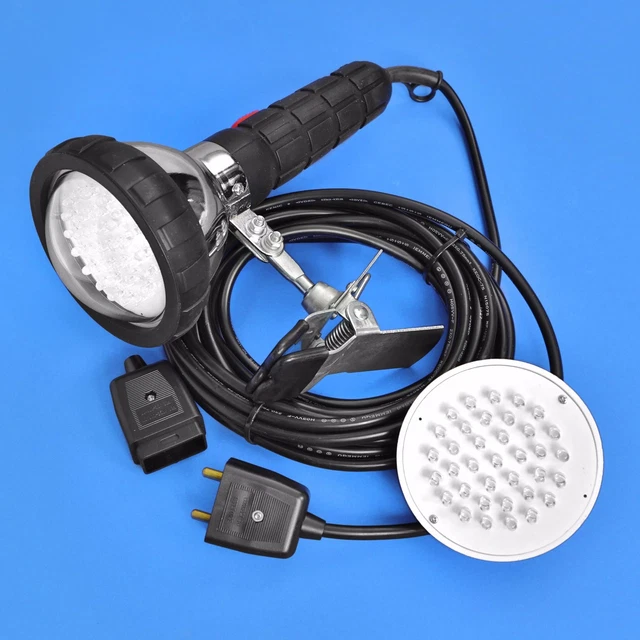 TASKMASTER 12V LED Mechanic Inspection Light Work Torch Lamp & Spare ...