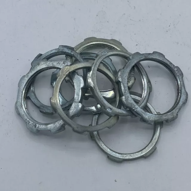 LOT OF 9 T&B & Other 1 1/4'' Conduit Locknut, Rigid Locknut