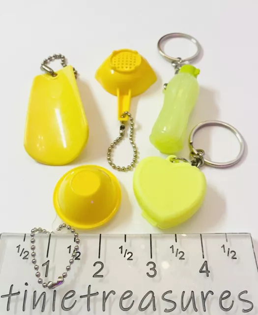 Tupperware keychain set/5 bottle Yellow Wonderlier Heart tinietreasures