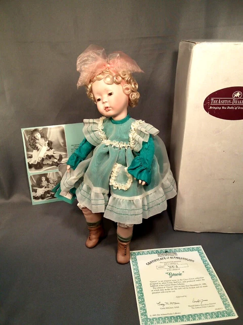 Porcelain Doll  "Gracie " The Ashton Drake Galleries " 1995   13"-33 cm