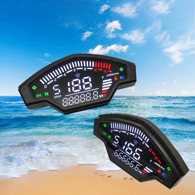 Tachimetro Digitale Universale Per Moto, Contaore E Contagiri RPM, Adatto A Motori 2 E 4 Tempi, Facile Installazione