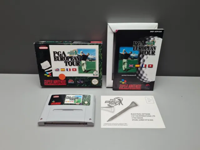 Pga European Tour Golf Super Nintendo Pal Eur Ovp Cib Boxed Snes