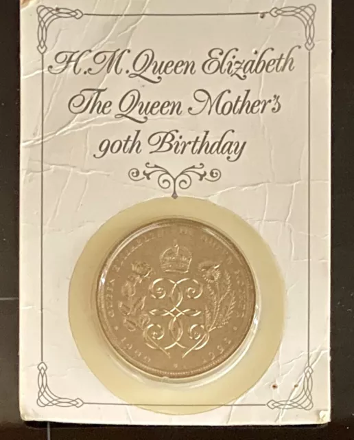 £5 Crown coin 1990 Queen Mother 90th Birthday Uncirculated Royal Mint Brilliant