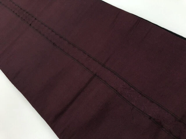 6219552: Japanese Kimono / Antique Fukuro Obi / Woven Stripes & Dokkofuji Pa