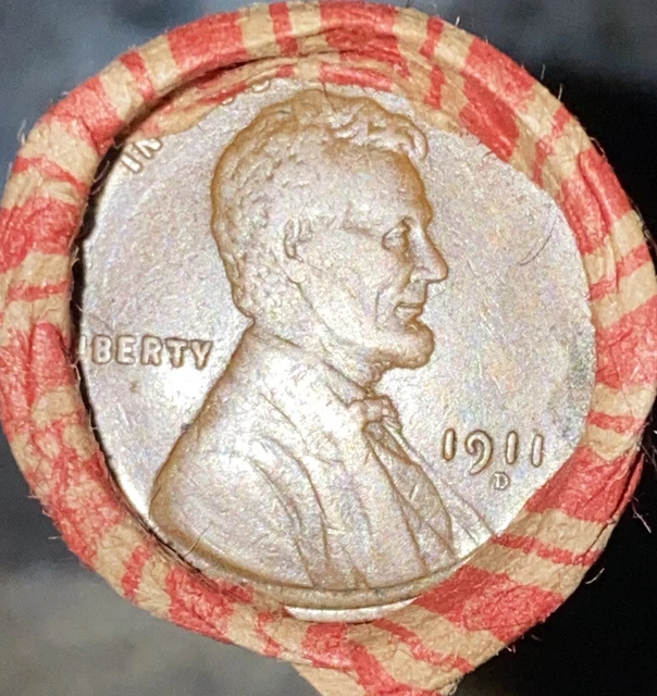 1 US Lincoln Wheat Cent Penny Roll 1911-D/1923-S (50 Coins) Old