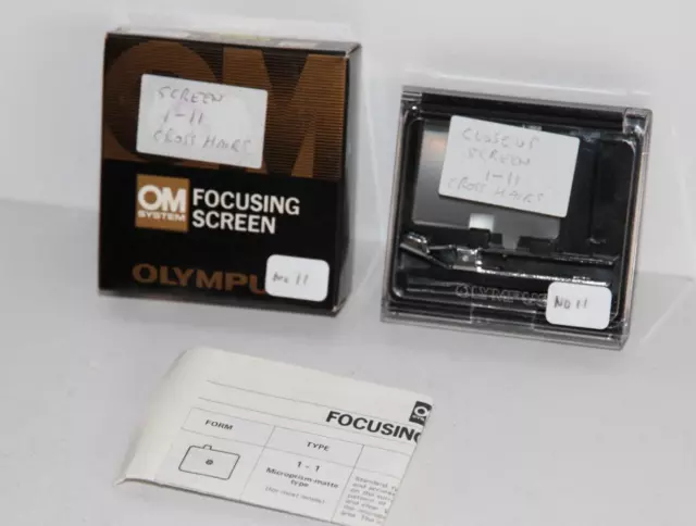 Olympus Focusing Screen Lens 1-11 Cross hairs 11  OM2 OM3 OM4 OM1N OM2N Camera.