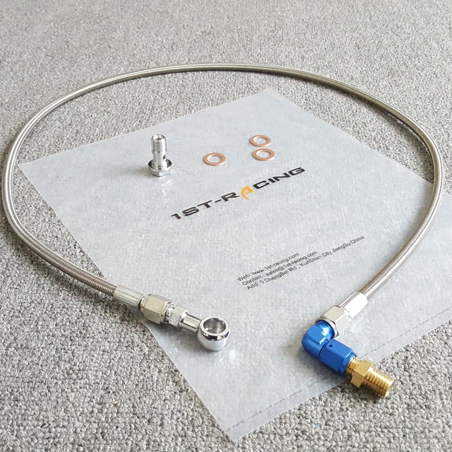 40'' Turbo Oil Feed Line Kit For Audi A4 B5 B6 A6 C5 VW Passat B5 1.8T AEB AWM