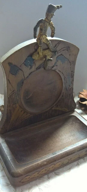 Porte Montre Gousset Ancien En Bois - Décoration Vintage - Fabriqué En France