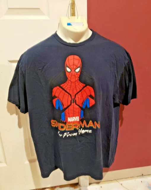 Amazing Spiderman Far From Home Tee T Shirt Marvel 2019 2X navy movie Spider-man
