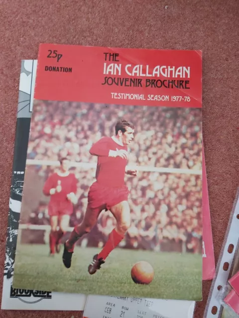 Ian Callaghan Testimonial Programme. Liverpool