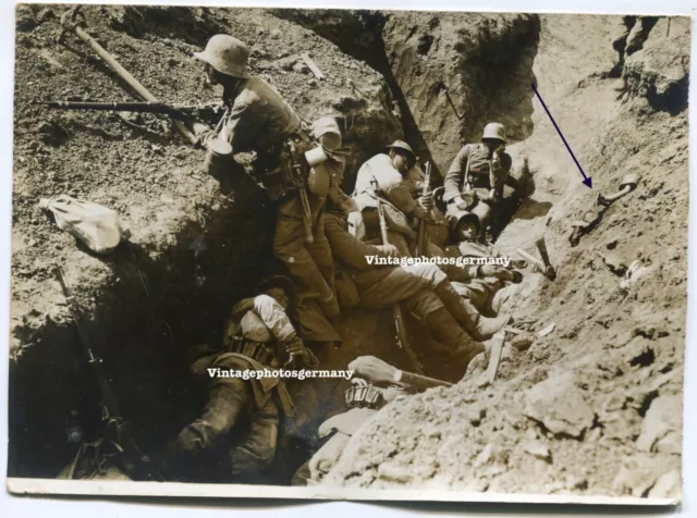 G1323 Foto Frankreich Arras Soldaten Schützengraben Sturmtruppen Grabenkämpfer